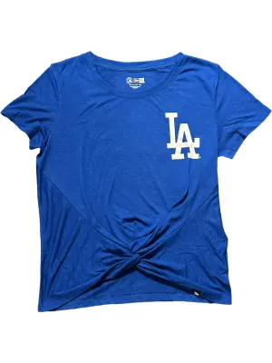 LOS ANGELES DODGERS WOMEN'S STAMPED FRONT KNOT T-SHIRT