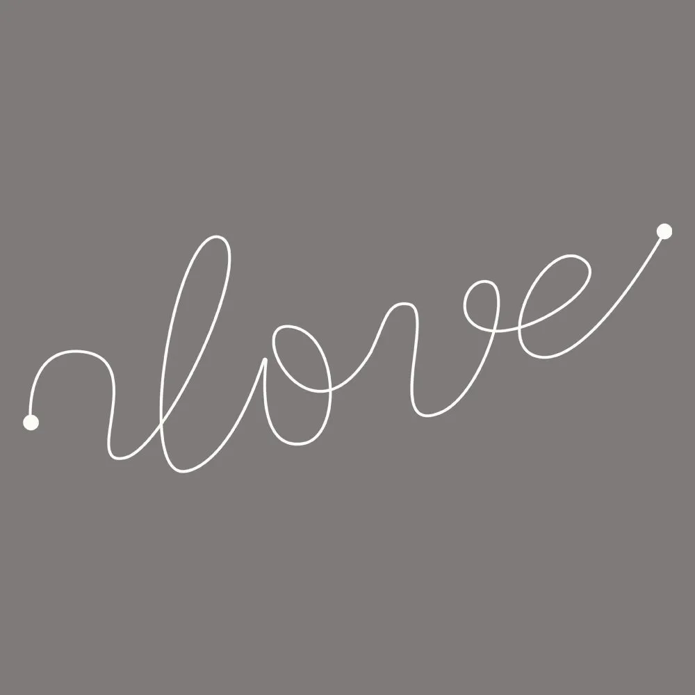 Love - Organic Cotton Short Sleeve Round Neck Graphic T-Shirt for Women