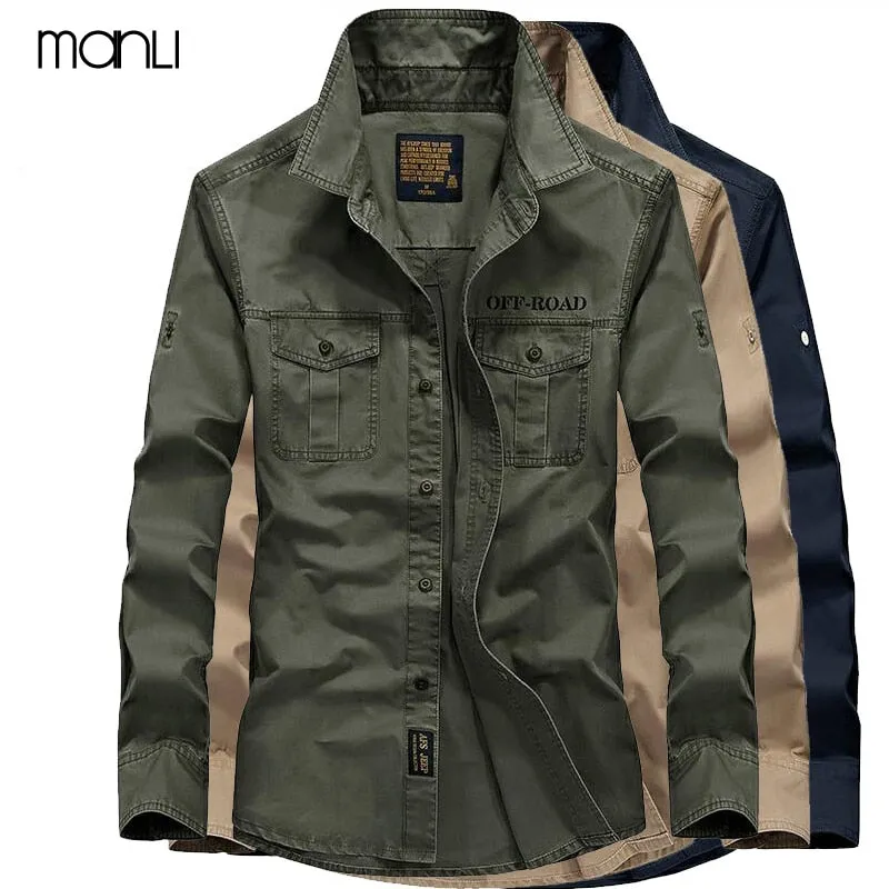 MANLI Men's Shirts Breathable Warm Long Sleeve