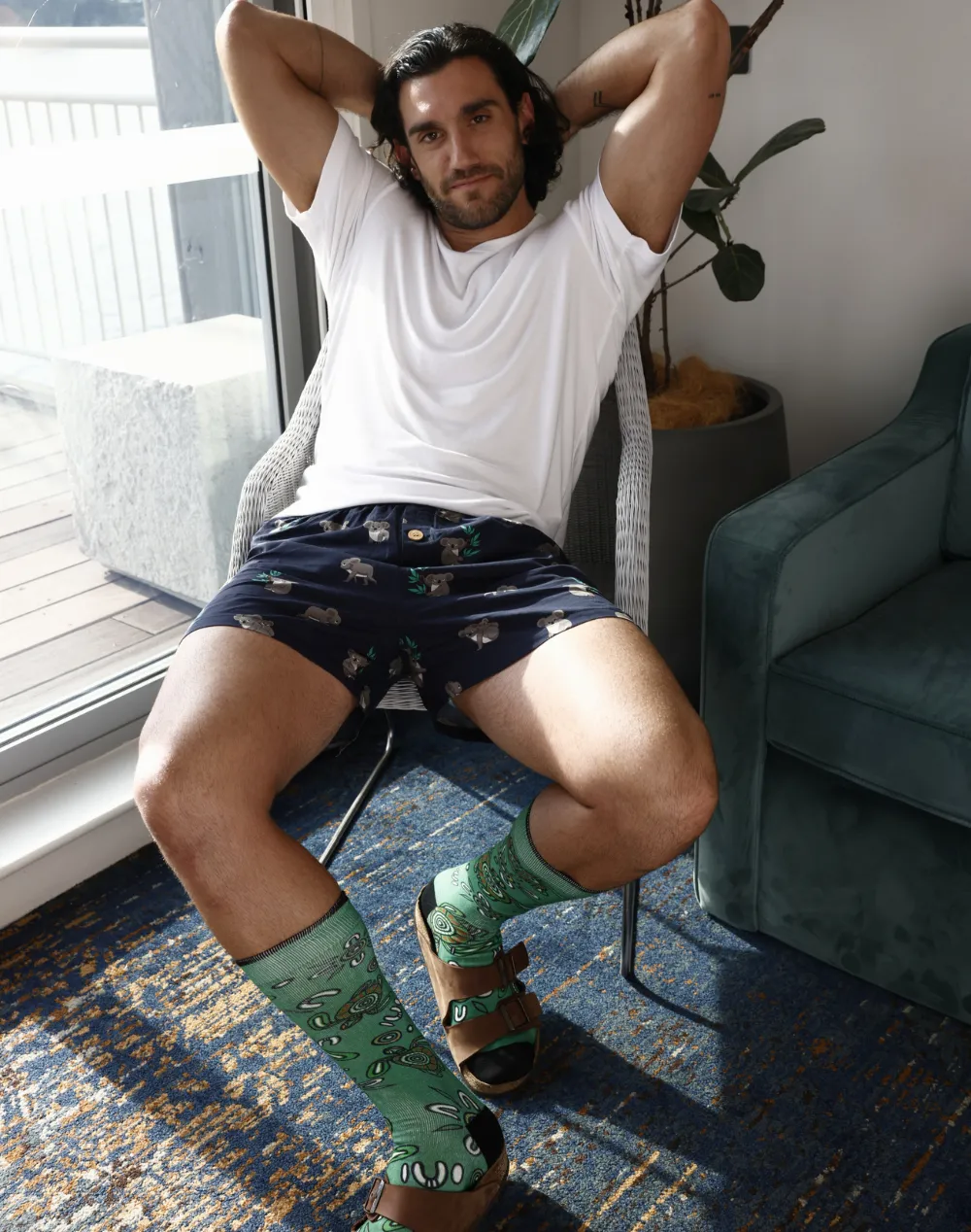 MENS KOALA BAMBOO WOVEN SLEEP SHORT