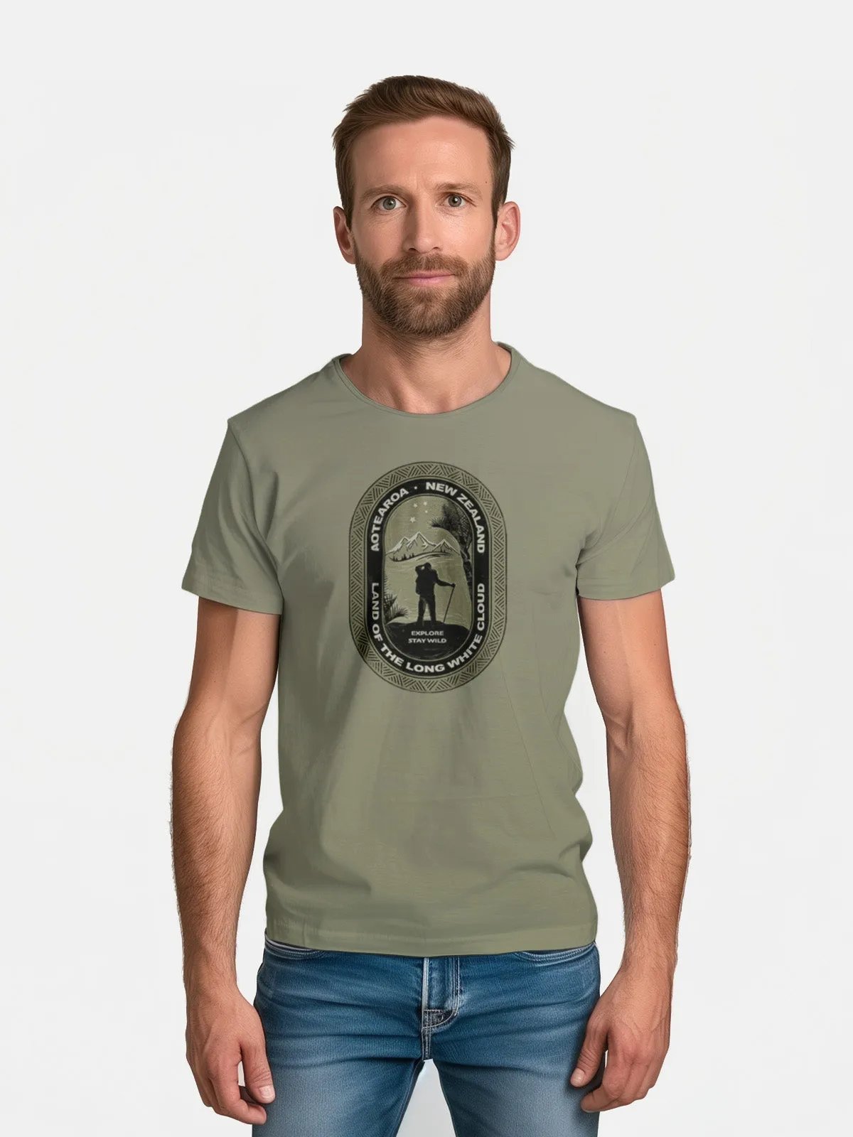 Mens New Zealand T Shirt - Explore Stay Wild