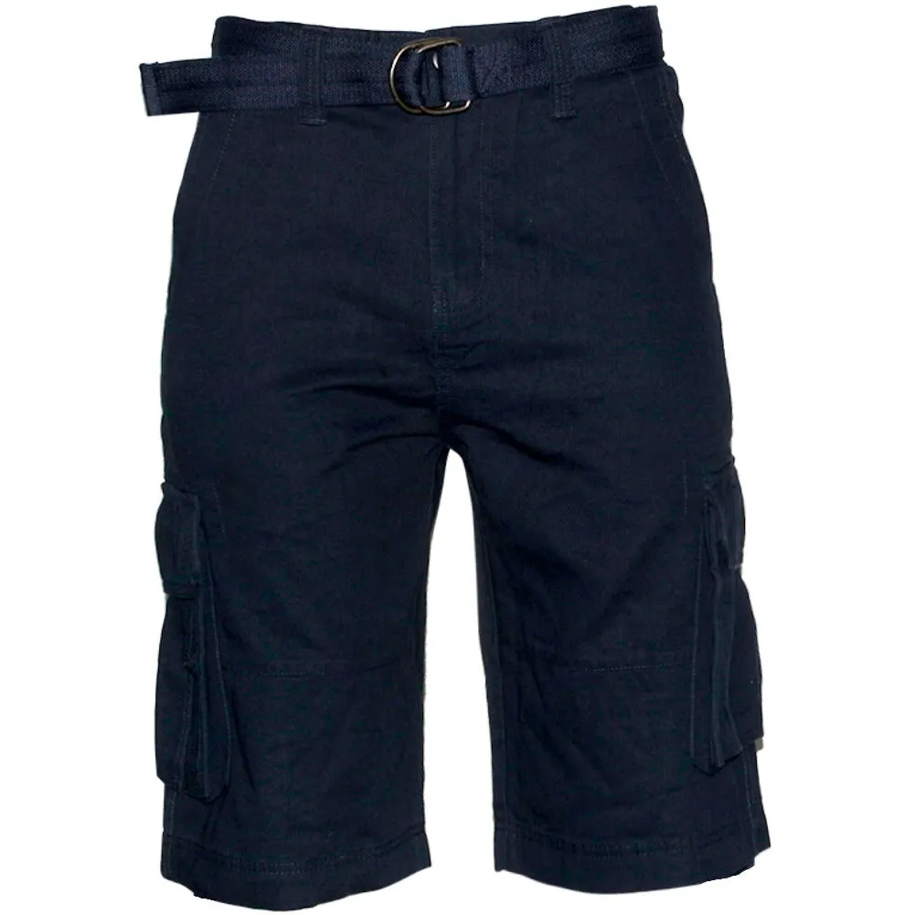 Men's Shorts Cargo Pocket Casual Lightweight Cotton Active Belted Cargo Shorts