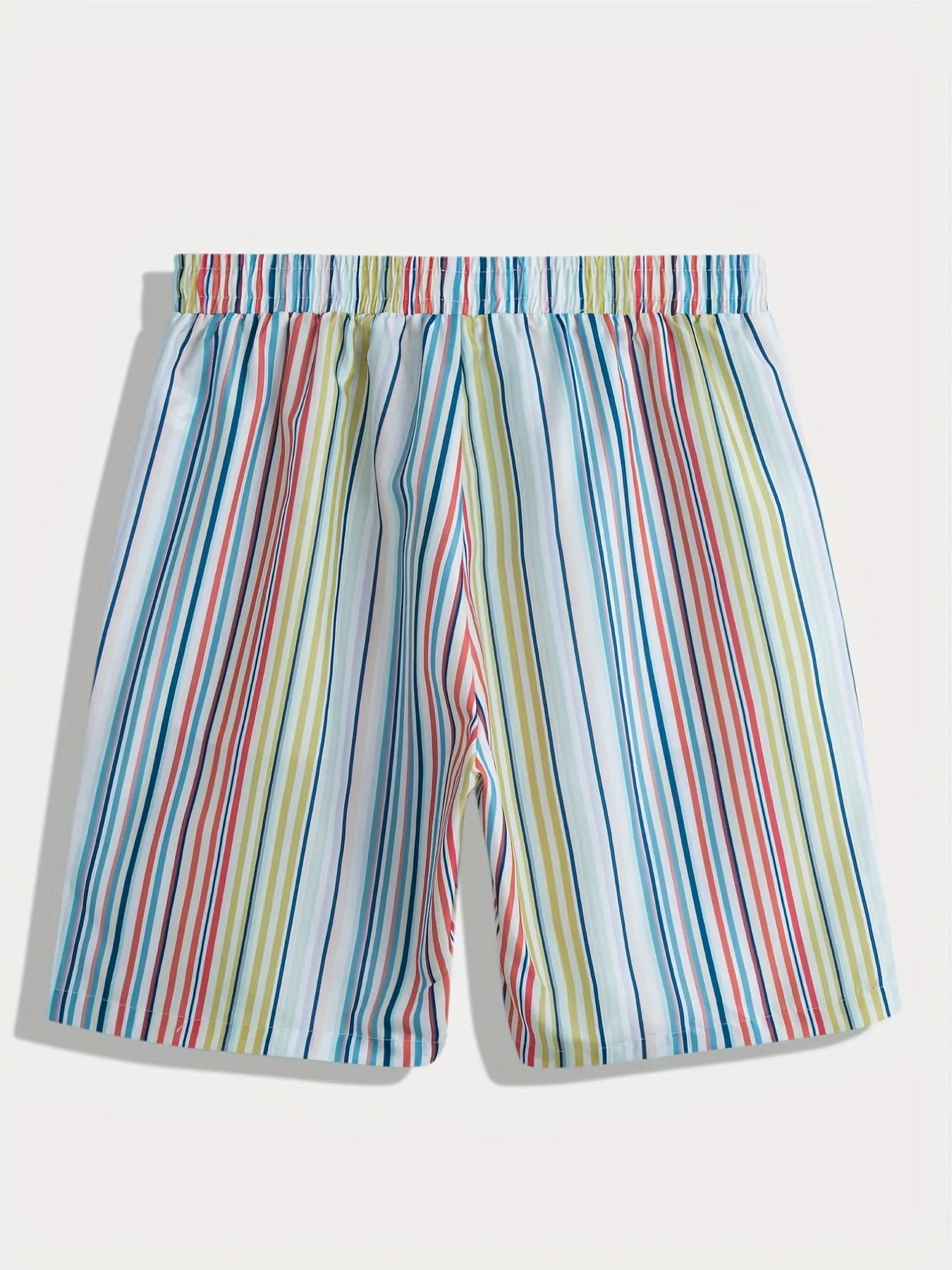 Men's Vertical Striped Swim Trunks Quick Dry Beach Shorts For Holiday