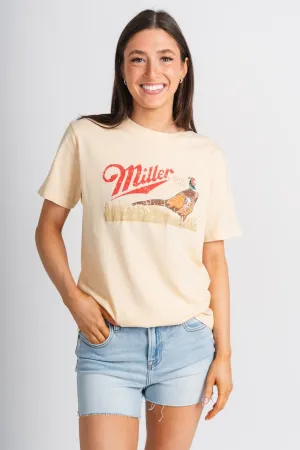 Miller high life red label t-shirt cream