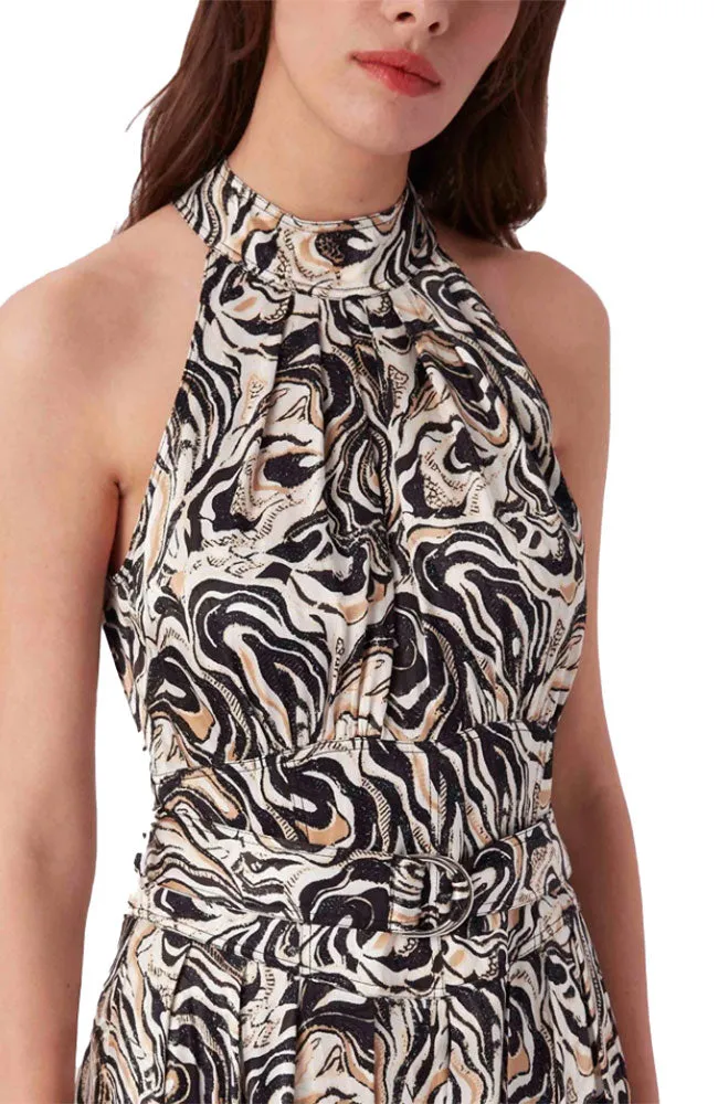 Nicola Dress in Marble Black
