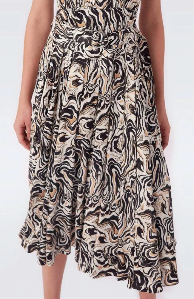 Nicola Dress in Marble Black