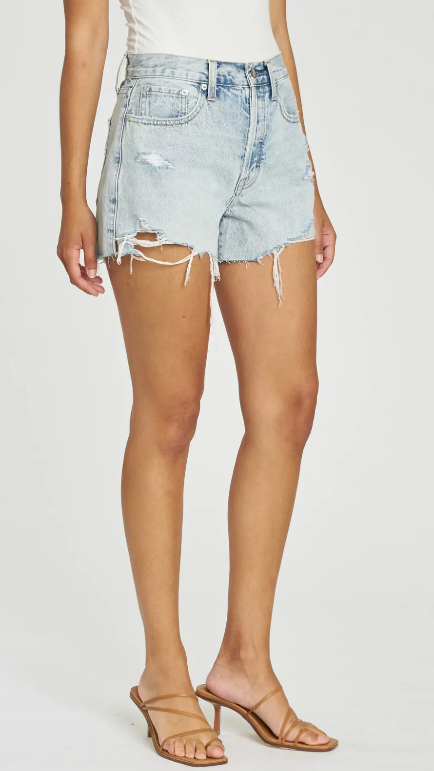Nova Distressed Short in Moonlight