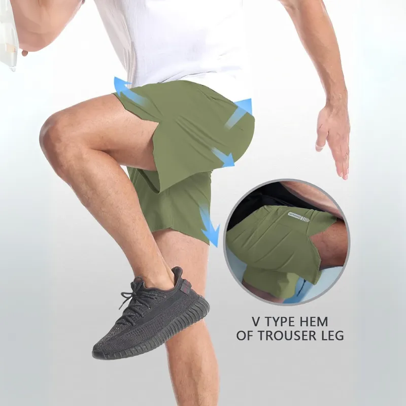 Pack Of Two Lightweight Athletic Shorts With Secure Zipper Pockets