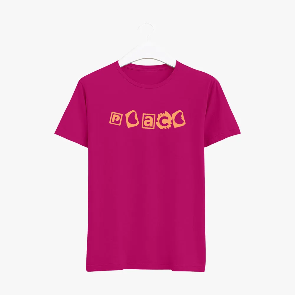 Peace - Graphic Printed Organic Cotton T-Shirt for Women In Online