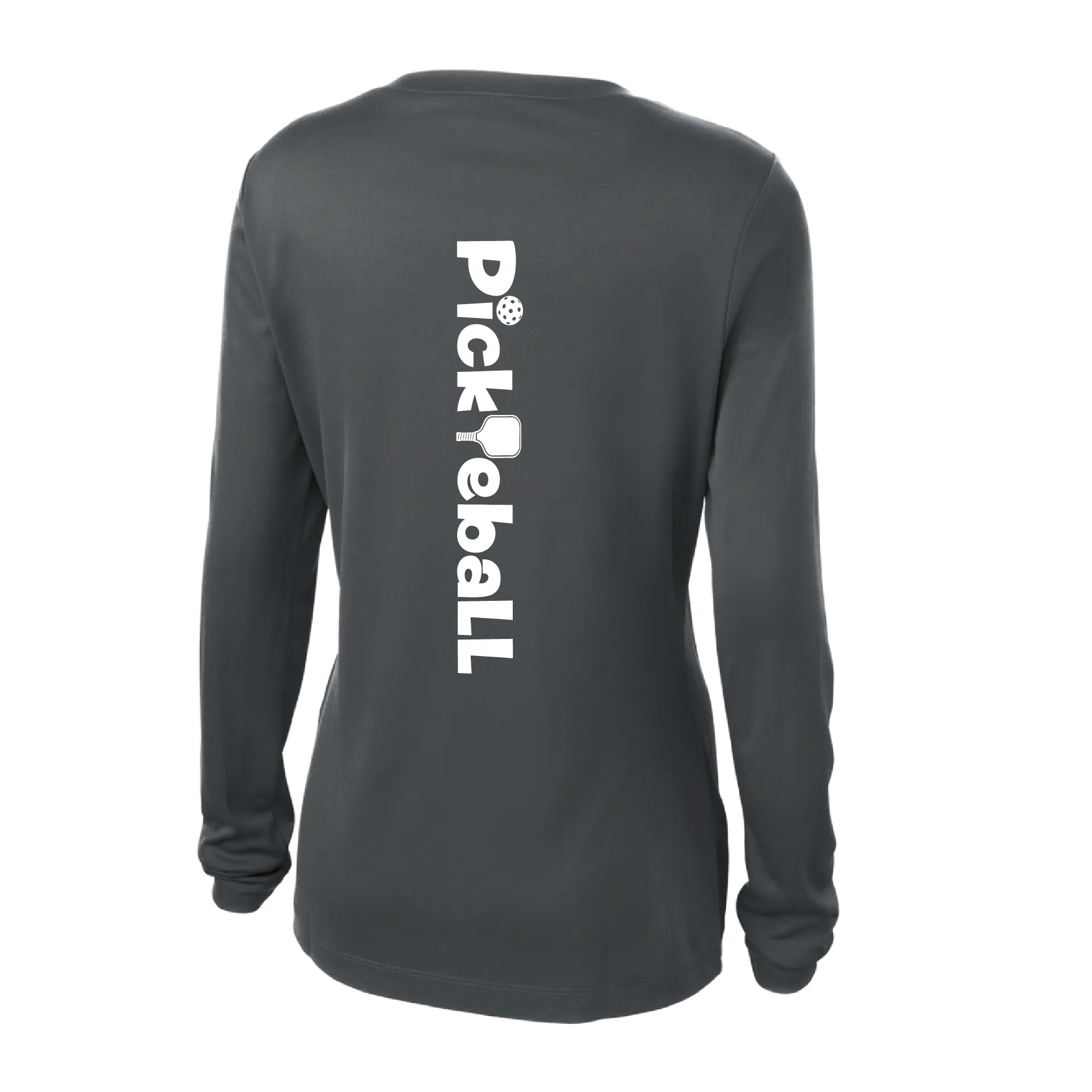 Pickleball Horizontal (Customizable) | Women’s Long Sleeve V-Neck Pickleball Shirt | 100% Polyester