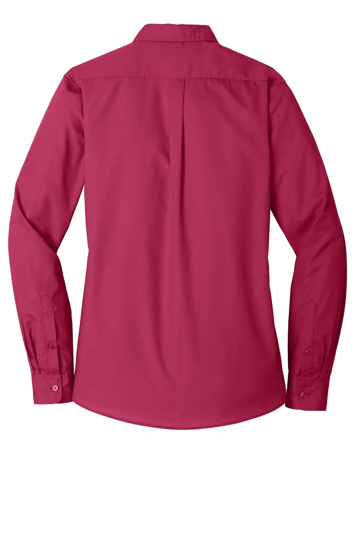 Port Authority Ladies Long Sleeve Carefree Poplin Shirt. LW100