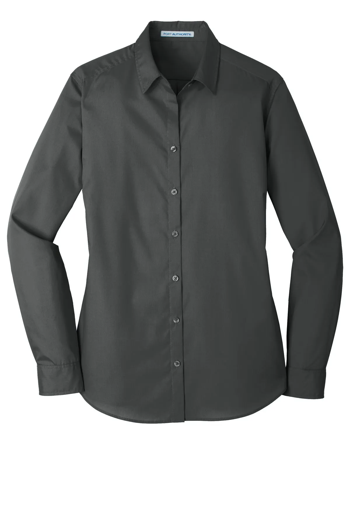 Port Authority Ladies Long Sleeve Carefree Poplin Shirt. LW100