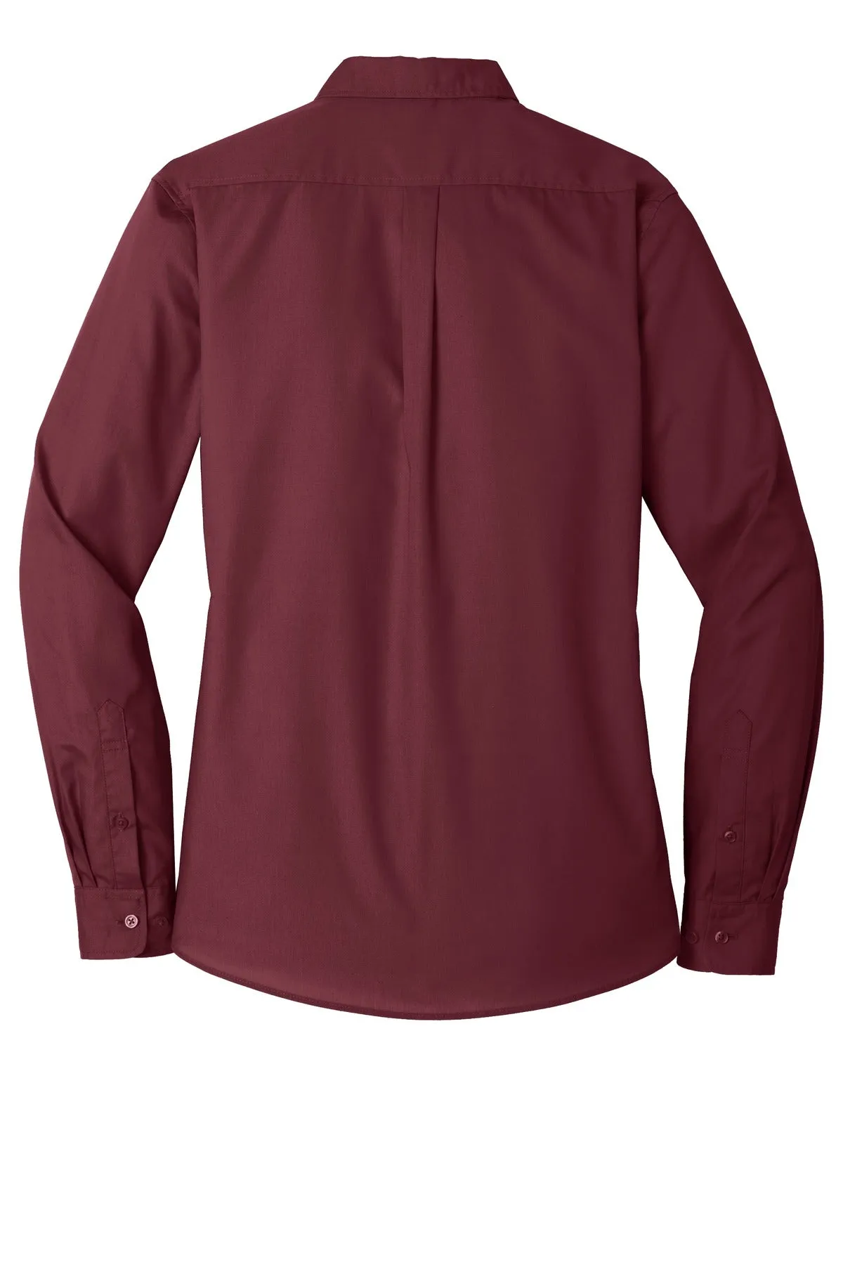 Port Authority Ladies Long Sleeve Carefree Poplin Shirt. LW100