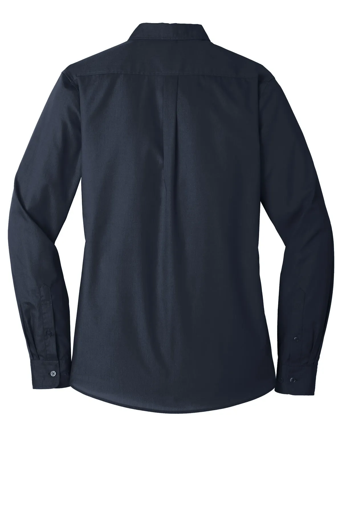 Port Authority Ladies Long Sleeve Carefree Poplin Shirt. LW100