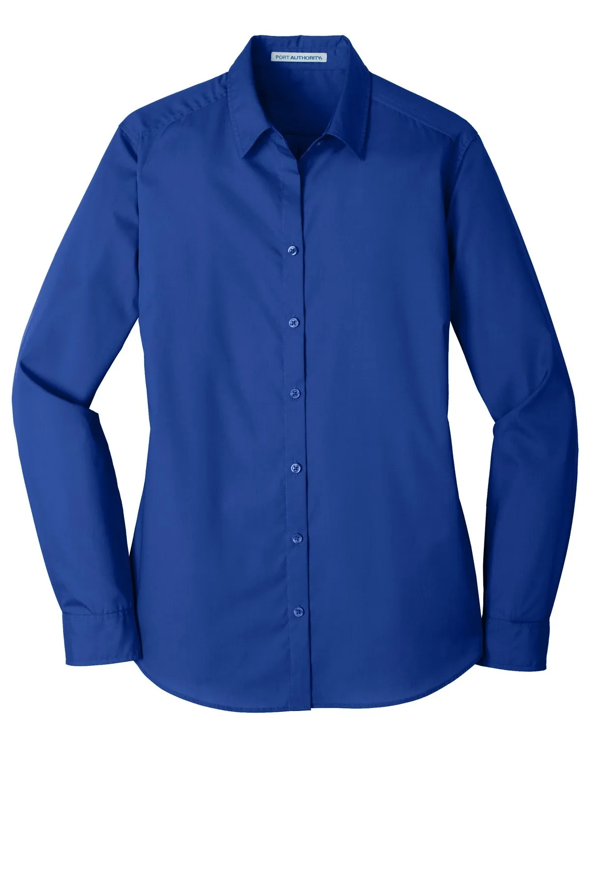 Port Authority Ladies Long Sleeve Carefree Poplin Shirt. LW100