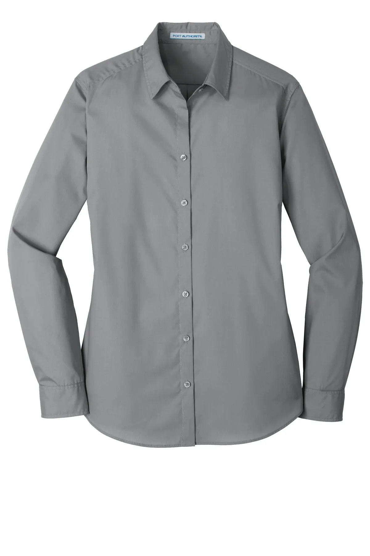 Port Authority Ladies Long Sleeve Carefree Poplin Shirt. LW100