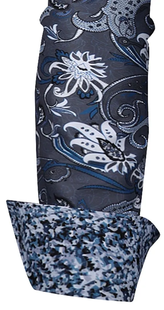 PREMIERE SHIRTS: GREY/BLUE/WHITE PAISLEY