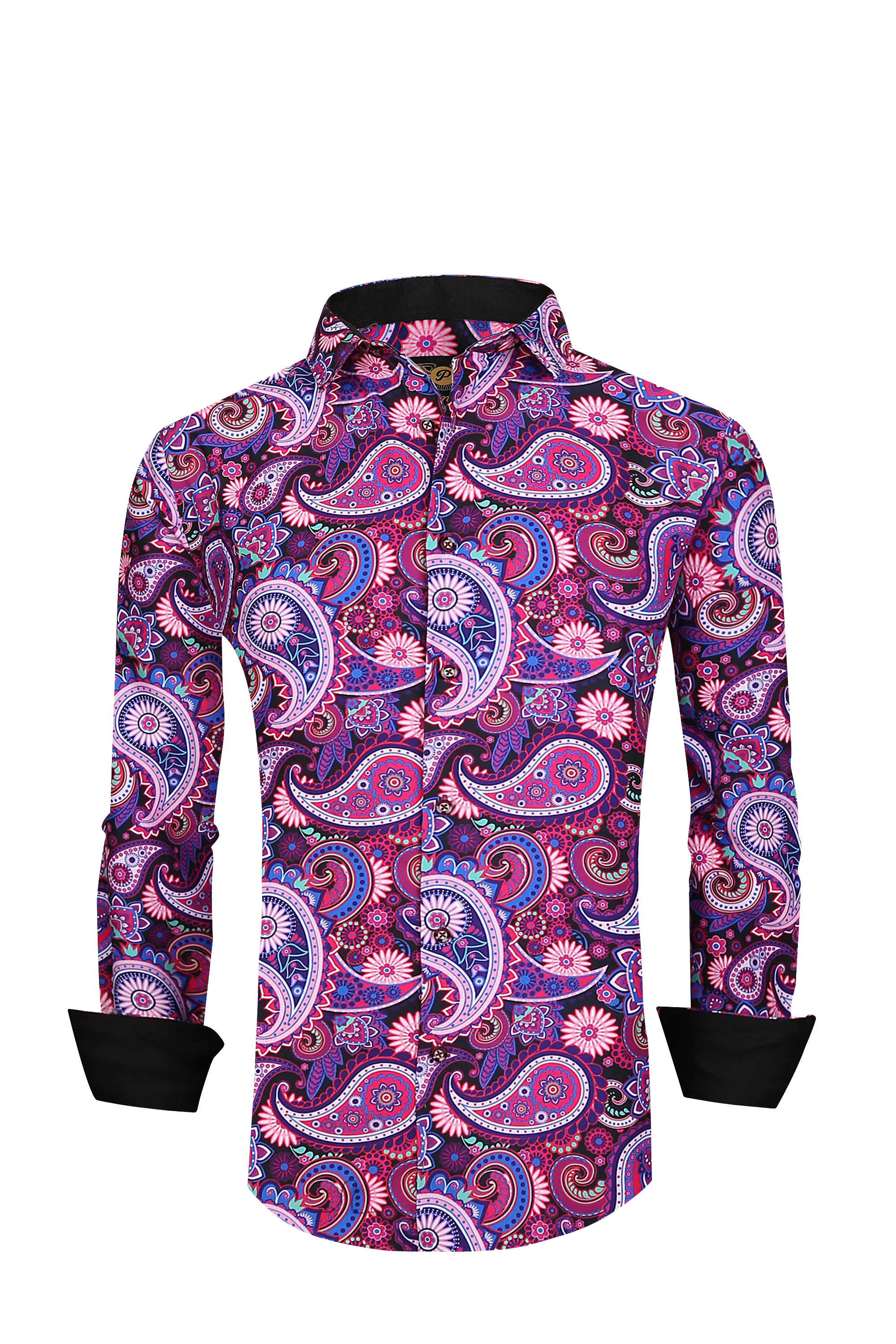 PREMIERE SHIRTS: PINK/PURPLE PAISLEY