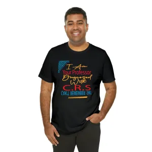 Professor Black T-shirt | Funny Graphics T shirts  | Colorful Cute tees | Unisex Jersey Short Sleeve blouse