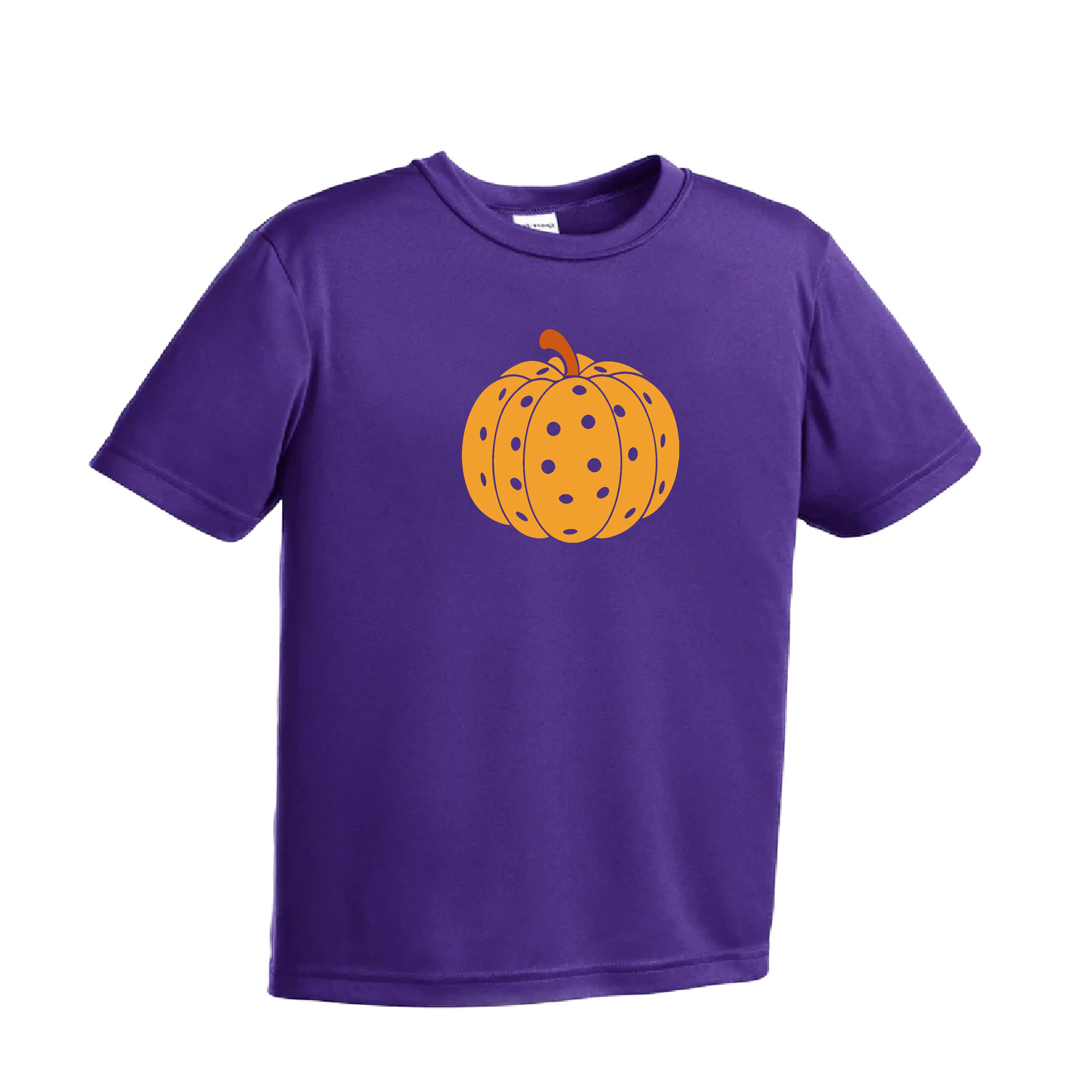 Pumpkin Pickleball | Youth Short Sleeve Pickleball Shirts | 100% Polyester