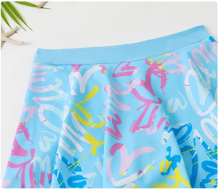 Quick Dry Cute Girls Sports Two Piece Swimsuit