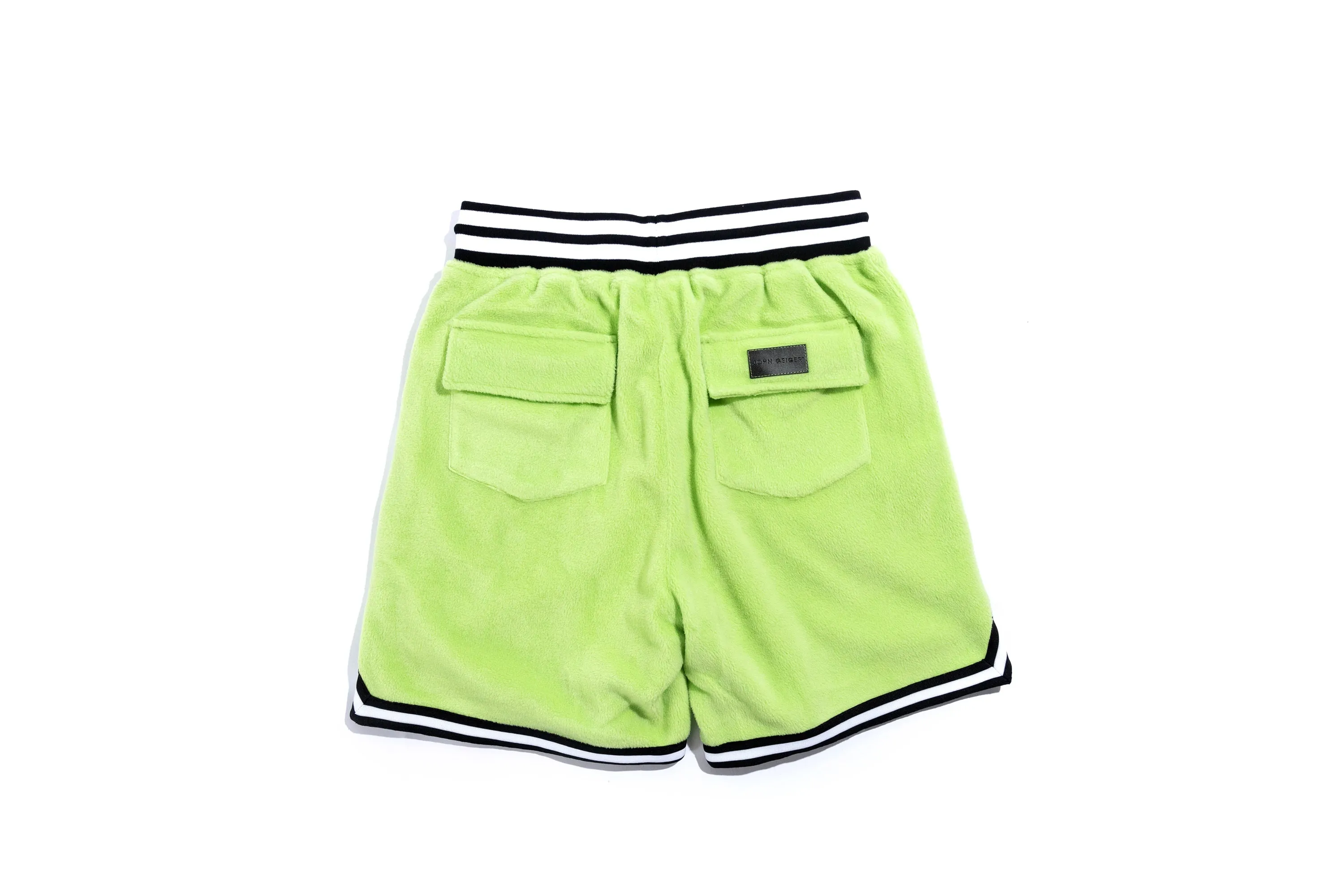 "Neon Green' Lightweight Fleece Basketball Shorts
