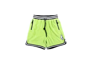 "Neon Green' Lightweight Fleece Basketball Shorts