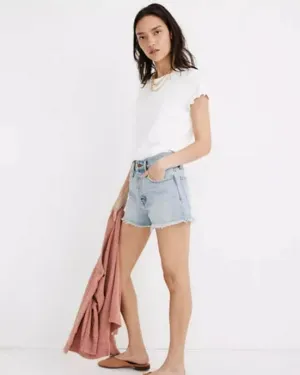 "Relaxed Denim Shorts"