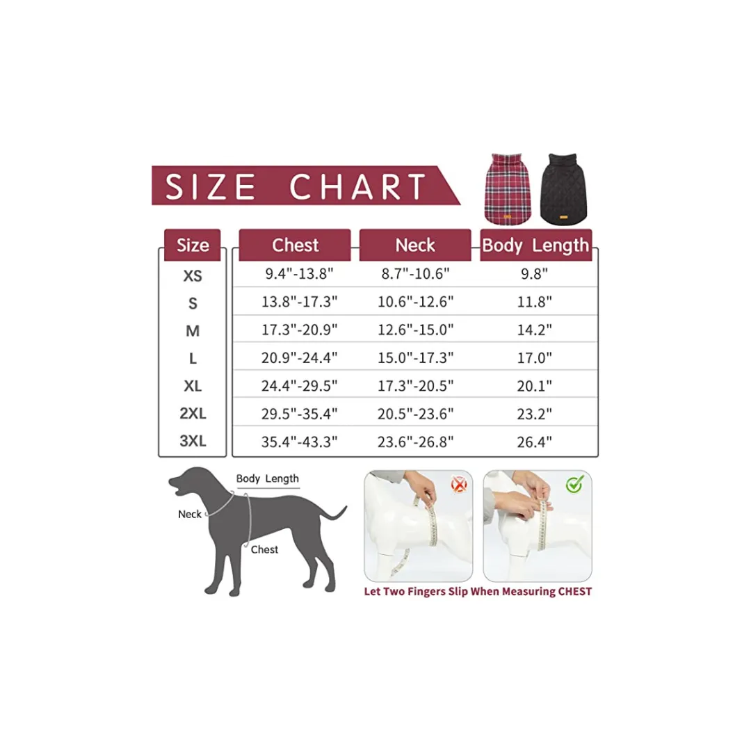 Reversible Dog Jacket Waterproof