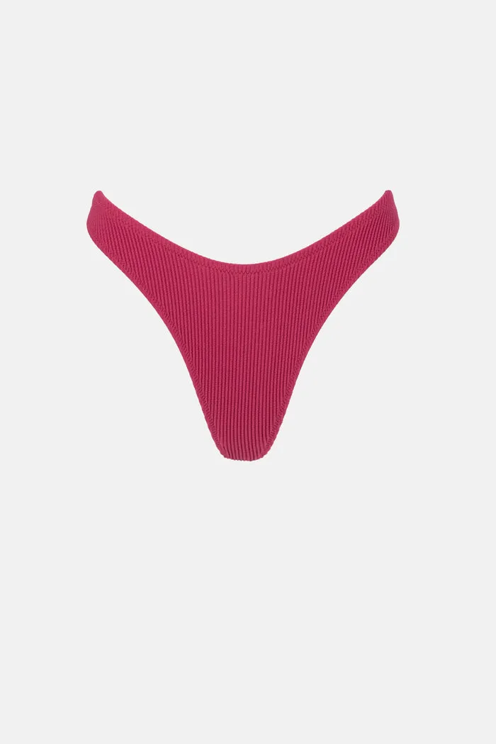 Rhythm Isla Rib Skimpy Pant - SANGRIA