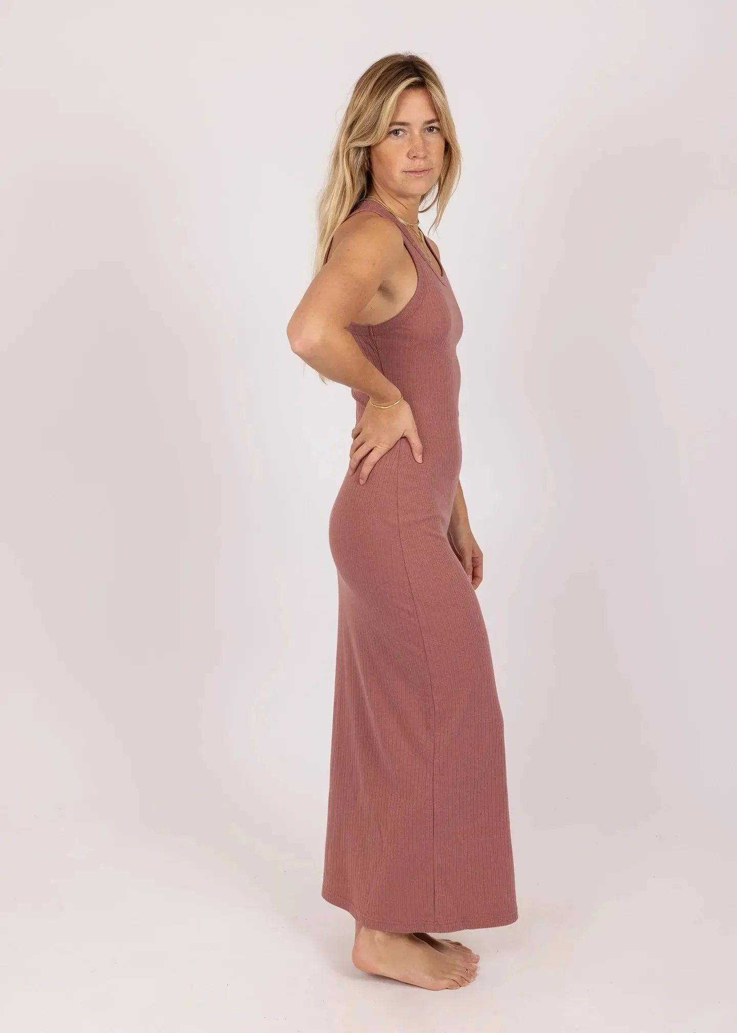 Rusty Sunset Tank Maxi Dress