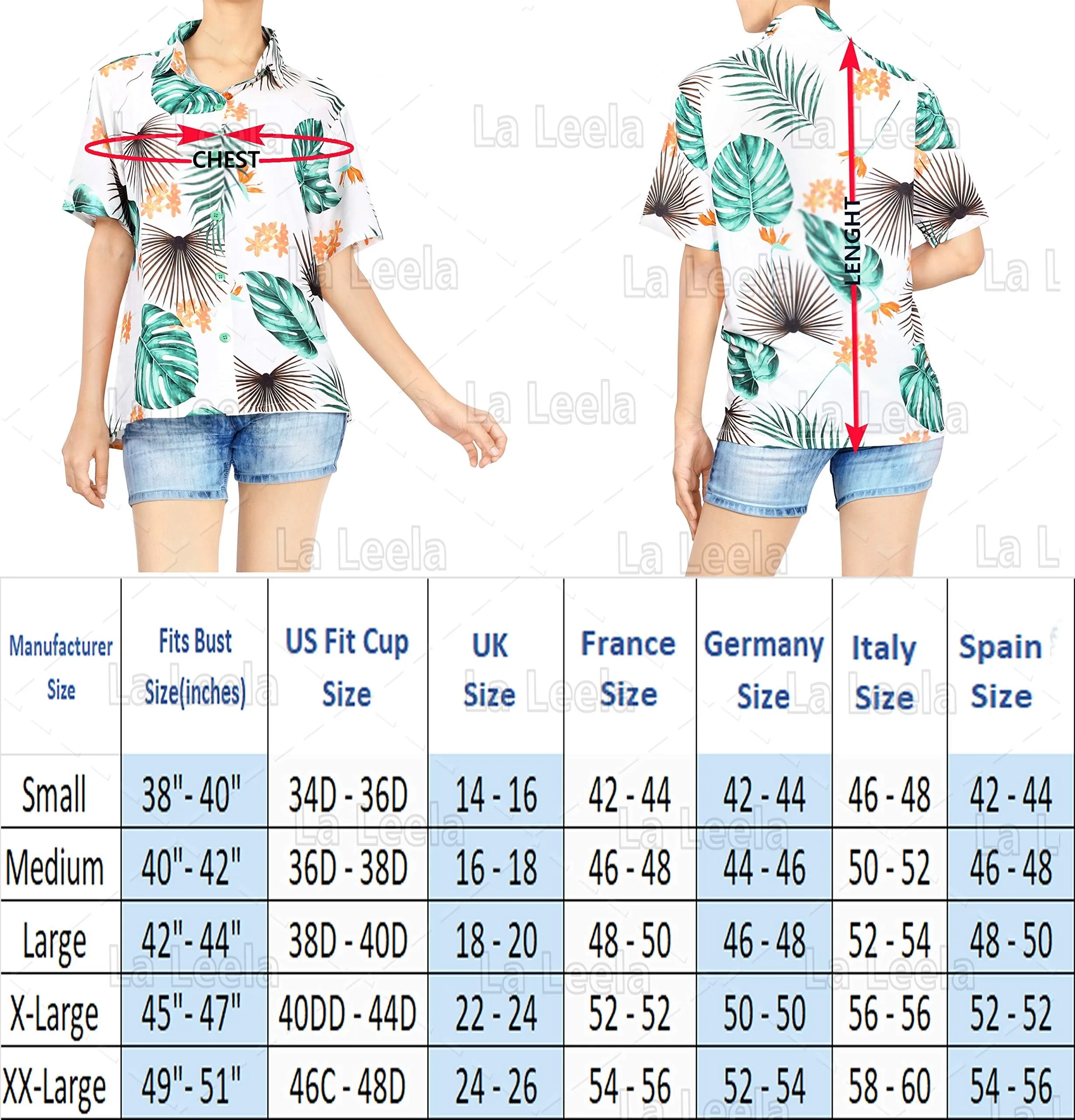 Short Sleeve Tropical Button Down Blouse