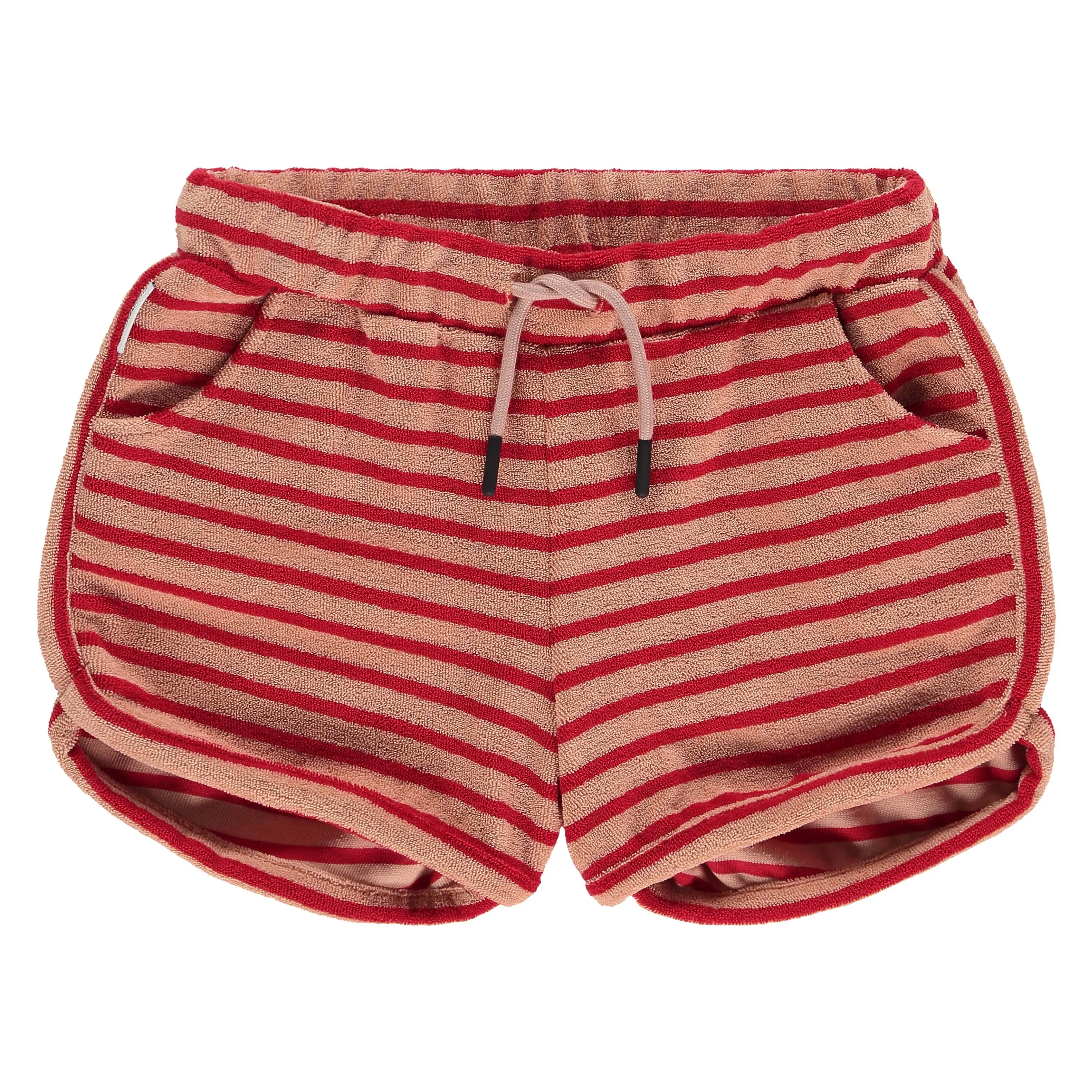 Short Toweling Stripe Pomegranate