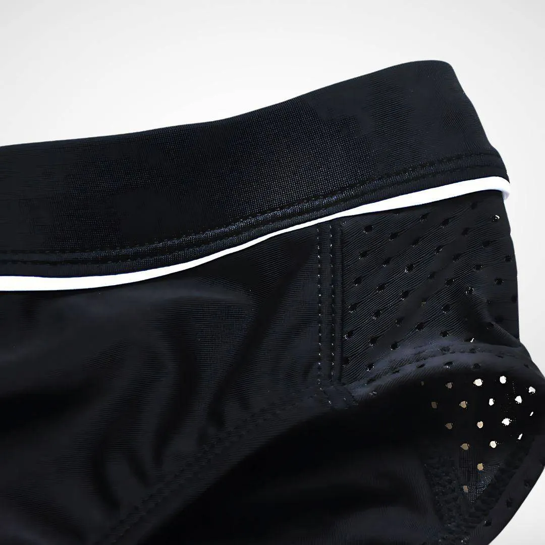Side Mesh Drawstring Swim Briefs