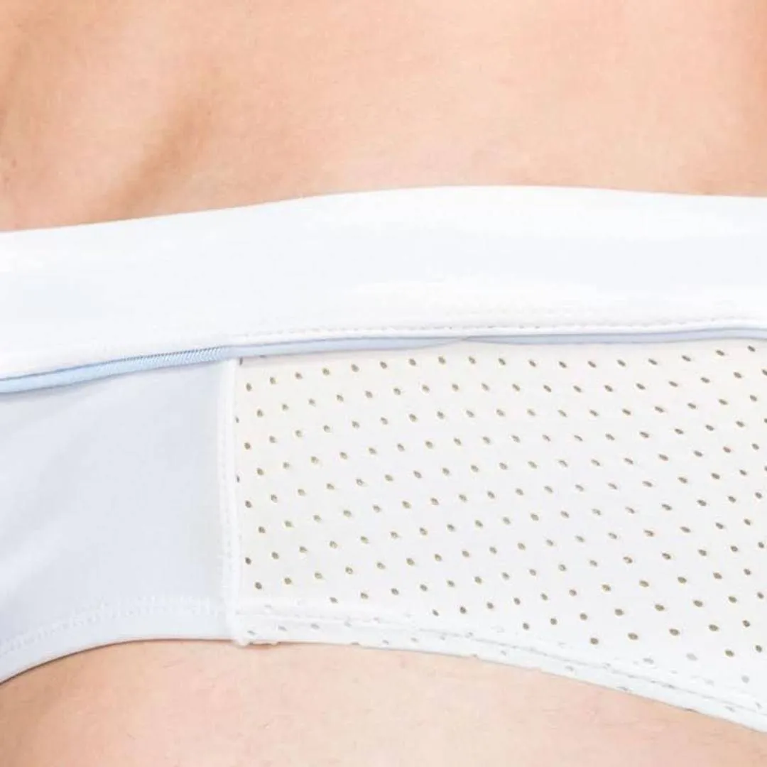 Side Mesh Drawstring Swim Briefs