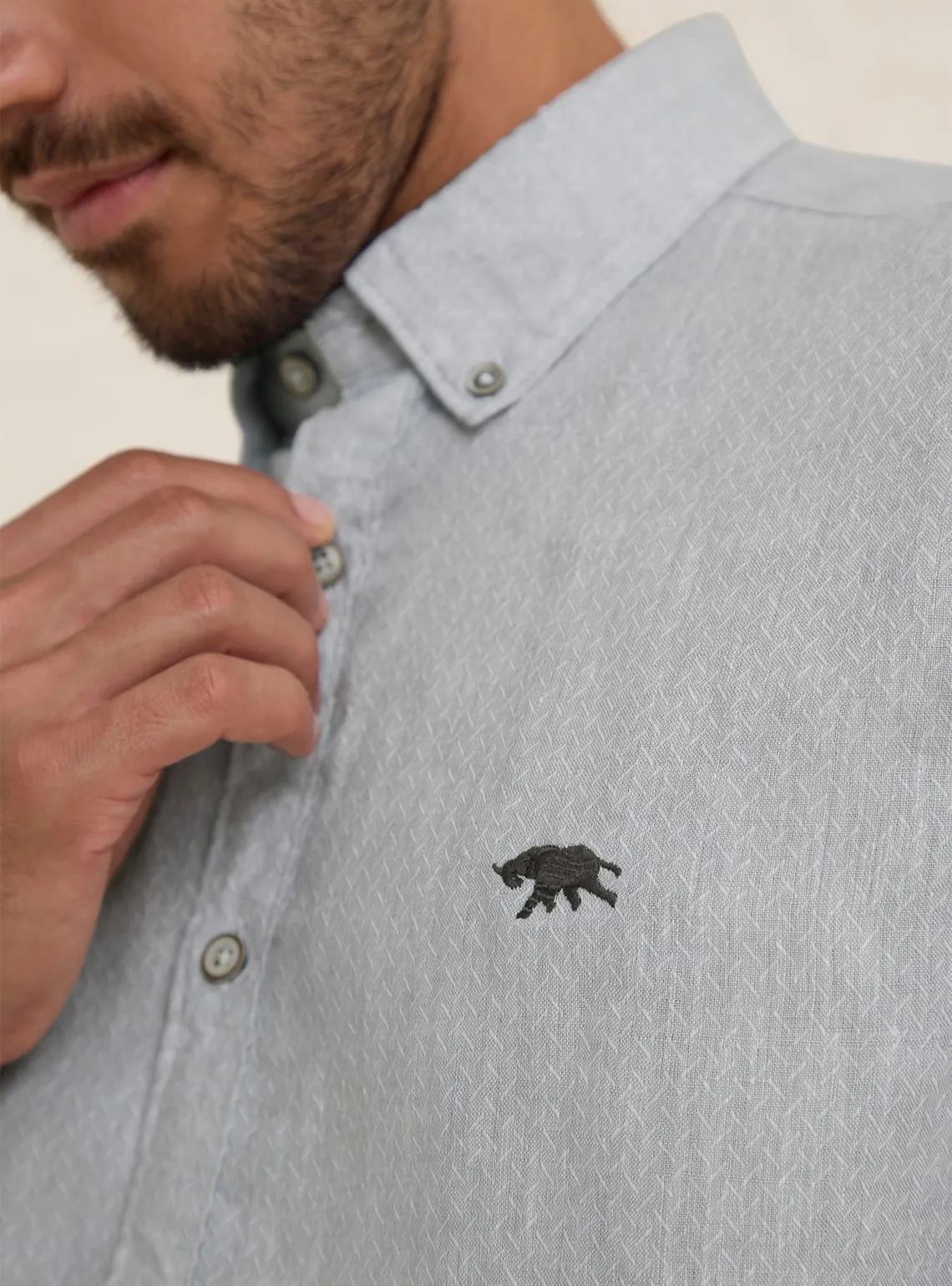 Steel Grey Linen Shirt