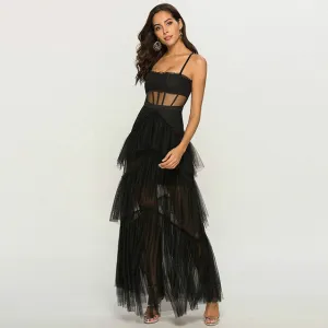 Strapless Flowy Maxi Dress
