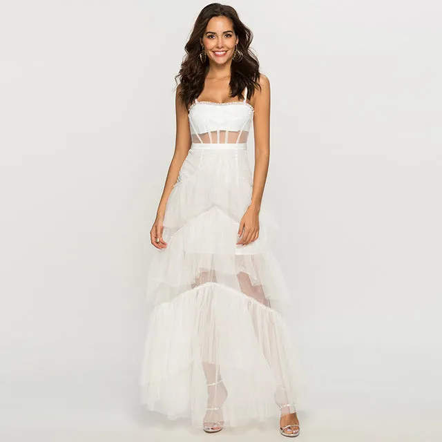 Strapless Flowy Maxi Dress