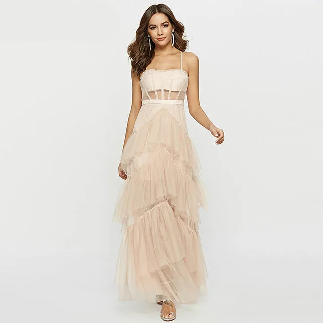 Strapless Flowy Maxi Dress