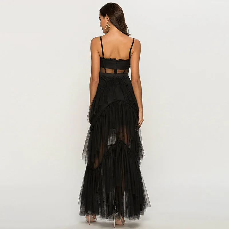 Strapless Flowy Maxi Dress