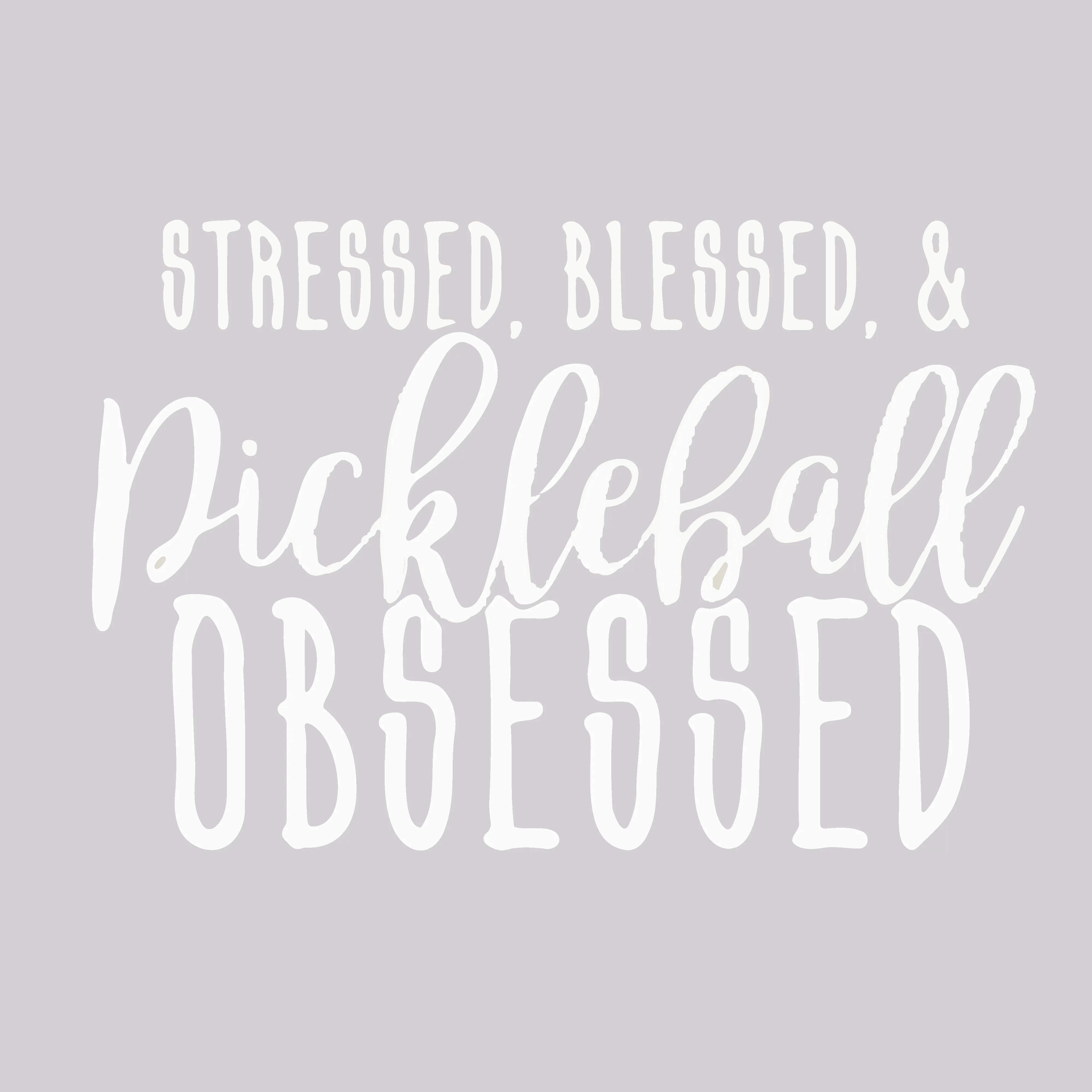 Stressed Blessed & Pickleball Obsessed | Women’s Sleeveless Pickleball Shirt | 100% Polyester