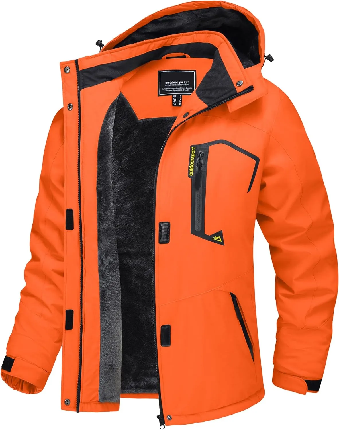 TACVASEN Women's Waterproof Ski Jacket Hooded Fleece Lined Warm Winter Jacket Snow Coat Mountain Windproof Rain Windbreaker