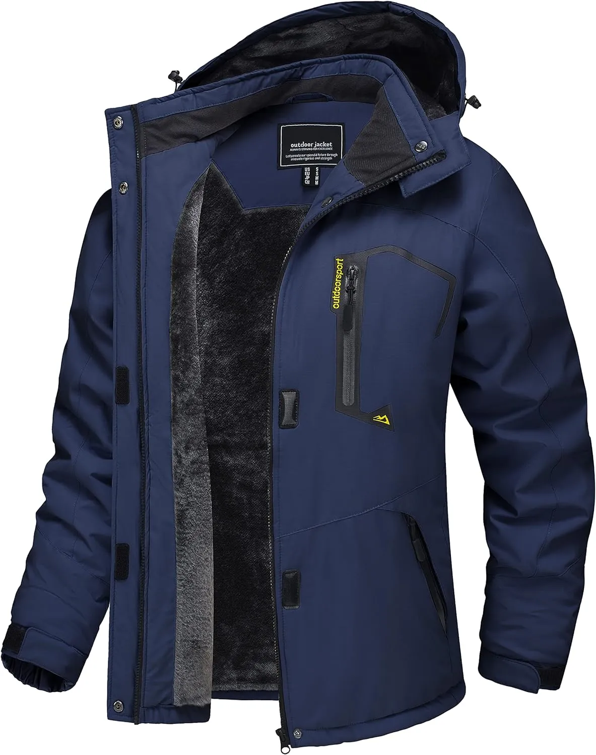 TACVASEN Women's Waterproof Ski Jacket Hooded Fleece Lined Warm Winter Jacket Snow Coat Mountain Windproof Rain Windbreaker