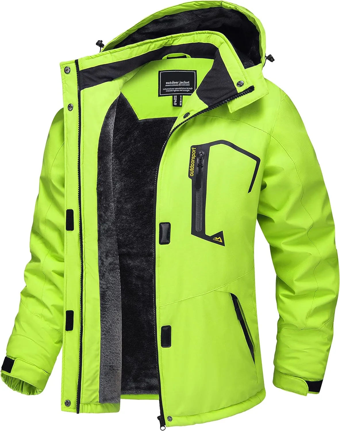 TACVASEN Women's Waterproof Ski Jacket Hooded Fleece Lined Warm Winter Jacket Snow Coat Mountain Windproof Rain Windbreaker