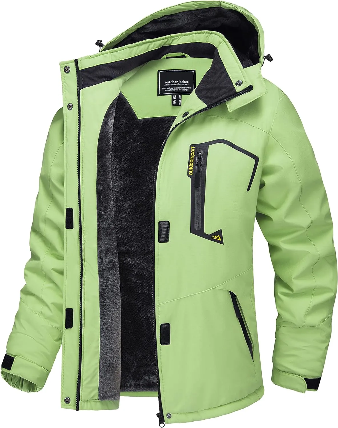 TACVASEN Women's Waterproof Ski Jacket Hooded Fleece Lined Warm Winter Jacket Snow Coat Mountain Windproof Rain Windbreaker