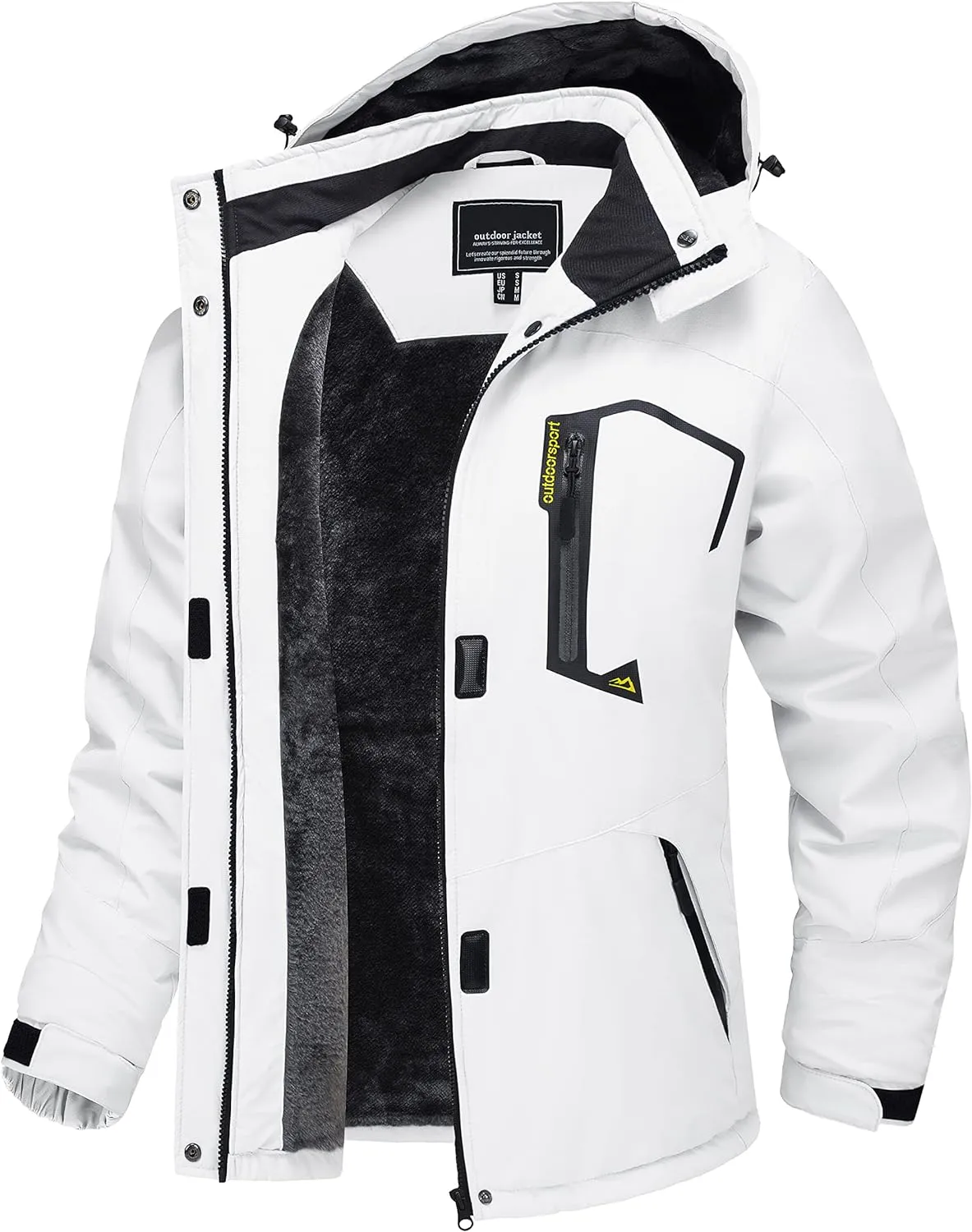 TACVASEN Women's Waterproof Ski Jacket Hooded Fleece Lined Warm Winter Jacket Snow Coat Mountain Windproof Rain Windbreaker