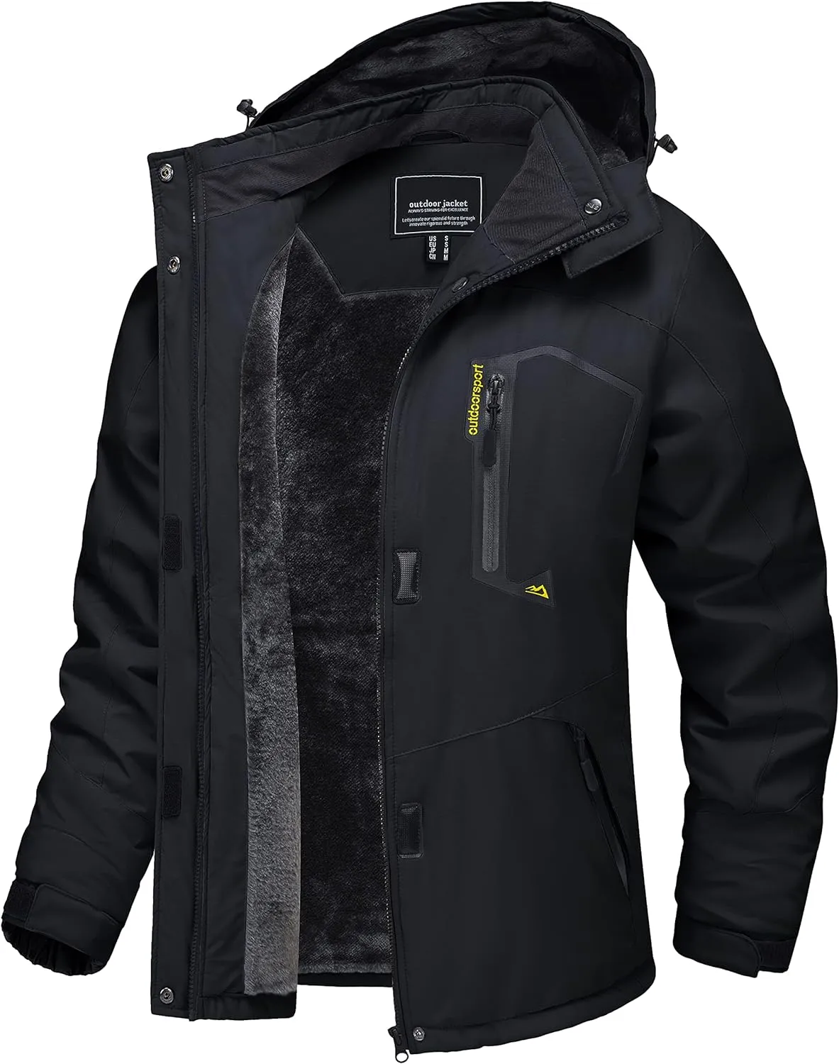 TACVASEN Women's Waterproof Ski Jacket Hooded Fleece Lined Warm Winter Jacket Snow Coat Mountain Windproof Rain Windbreaker
