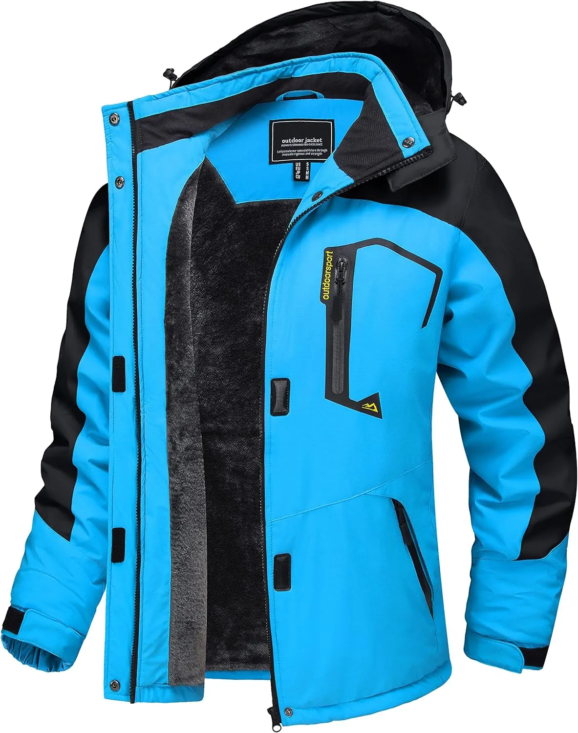 TACVASEN Women's Waterproof Ski Jacket Hooded Fleece Lined Warm Winter Jacket Snow Coat Mountain Windproof Rain Windbreaker