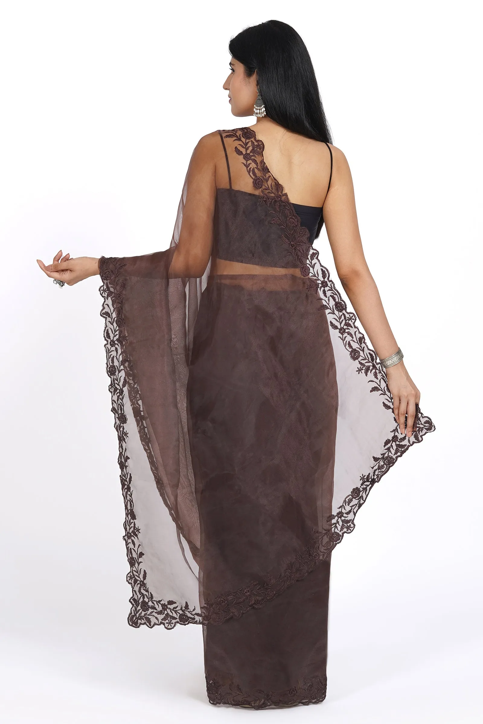 Teejh Whispering Willow Organza Saree