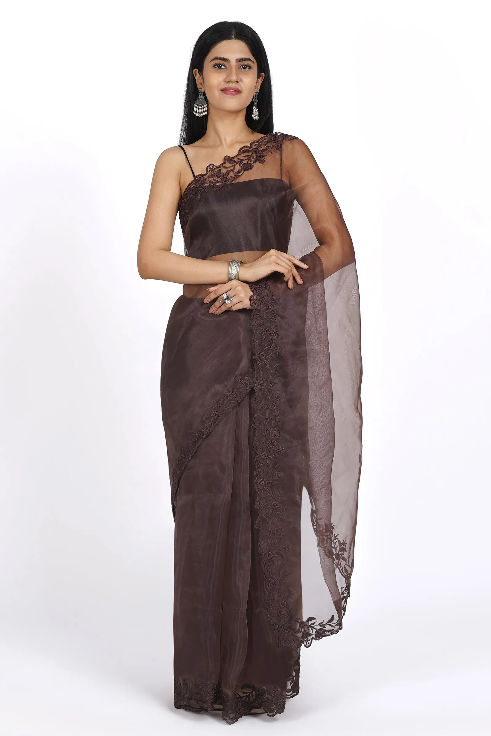 Teejh Whispering Willow Organza Saree